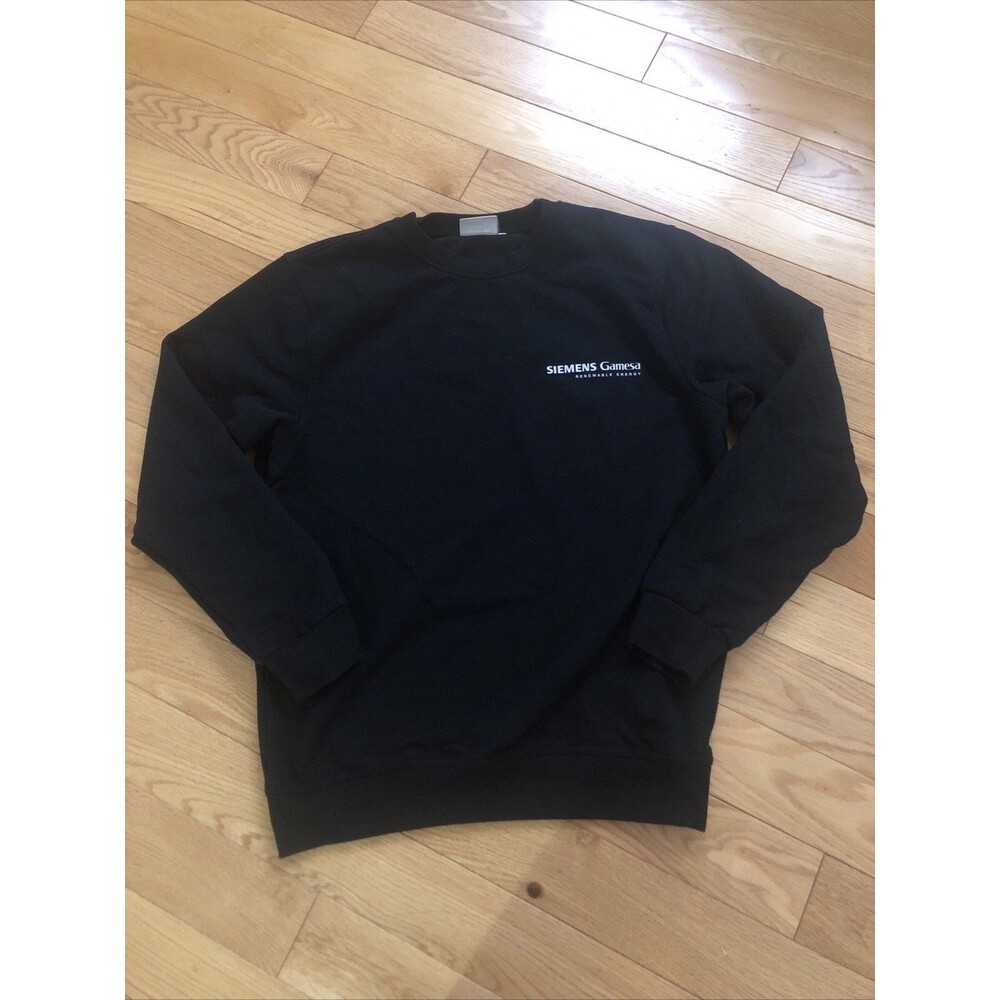 Hakro Crew Neck Black Sweatshirt Medium with Siemens Gamesa Logo Pullover